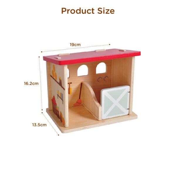 3D Building Block Puzzle Ranch Barn Toys for Children Educational Wooden Toys - Image 5