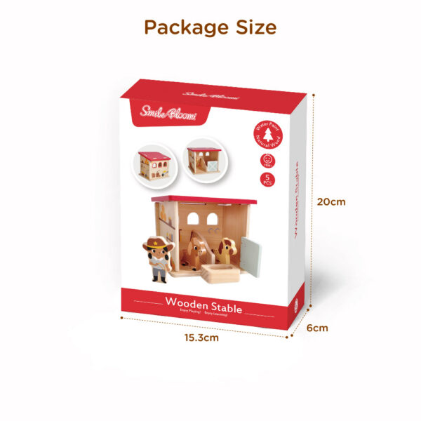 3D Building Block Puzzle Ranch Barn Toys for Children Educational Wooden Toys - Image 6