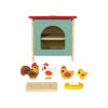 Wooden Chicken Coop Box Toy, Montessori Farm Animal Toyhouse