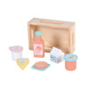 Wooden frame various juice cheese set wooden food set children's toys