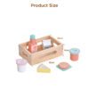 Wooden frame various juice cheese set wooden food set children's toys