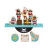 Wooden pirate ship balance building block toys Children's preschool educational animal game toys