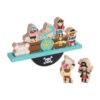 Wooden pirate ship balance building block toys Children's preschool educational animal game toys