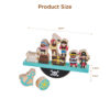 Wooden pirate ship balance building block toys Children's preschool educational animal game toys