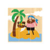 Montessori 9-piece Pirate Block Wooden Jigsaw, Wooden Six-sided Jigsaw Puzzle, 3D Rubik's Cube Puzzle Toys