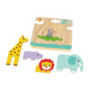 Wooden children's multi-layer zoo puzzle game preschool educational game toys