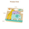 Wooden children's multi-layer zoo puzzle game preschool educational game toys
