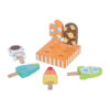 Wooden simulation summer ice cream set children's play house building blocks