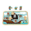 Wooden Pirate 3D Puzzle Children's Multi-Shape Puzzle, Montessori Animal Matching Game Toys