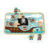 Wooden Pirate 3D Puzzle Children's Multi-Shape Puzzle, Montessori Animal Matching Game Toys