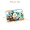 Wooden Pirate 3D Puzzle Children's Multi-Shape Puzzle, Montessori Animal Matching Game Toys