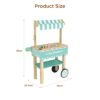 Wooden toy role-playing ice cream carts | ice cream dessert stalls