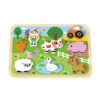 Wooden farm 3D puzzle Children's cartoon farm Educational Montessori matching game learning toys