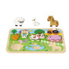Wooden farm 3D puzzle Children's cartoon farm Educational Montessori matching game learning toys