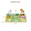 Wooden farm 3D puzzle Children's cartoon farm Educational Montessori matching game learning toys