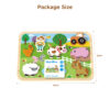 Wooden farm 3D puzzle Children's cartoon farm Educational Montessori matching game learning toys