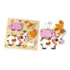 Wooden animal puzzle Children's 2 in 1 puzzle and stacking balance building block game Creative children's wooden puzzle stacking
