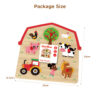 Wooden farm hand grip board puzzle Wooden 3D puzzle peg puzzle Montessori game toys