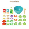 Wooden Vegetable Salad Cooking Pretend Kitchen Role Play Wooden Toy Food Play Set