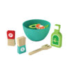 Wooden Vegetable Salad Cooking Pretend Kitchen Role Play Wooden Toy Food Play Set