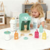 Children's wooden milk tea set toys role play game
