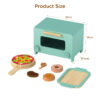 Wooden Microwave Oven Set Pretend Play Cooking Toy Role Play Kitchen Toy