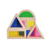 Wooden Acrylic Building Blocks Montessori Children's Wooden Geometric Shapes Educational Toys Fine Motor Skills and Sensory Development