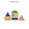 Wooden Acrylic Building Blocks Montessori Children's Wooden Geometric Shapes Educational Toys Fine Motor Skills and Sensory Development