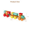 Colorful Preschool Wooden Block Train Toys Educational Stacking Train Children Wooden Toy