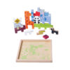 Wooden animal stacking rack creative stacking building block puzzle early education educational toys