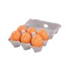 Kids Food Play Children Simulation Game 6 Pcs Wooden Eggs Set Toy with Pulp Box