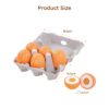 Kids Food Play Children Simulation Game 6 Pcs Wooden Eggs Set Toy with Pulp Box