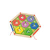 Montessori cartoon magnetic kids maze hexagon board wooden beads maze toys for kids wooden gam