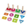 Montessori Education Wooden Toys Shape Sorting Game Stacking Toys Shape