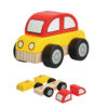 Wooden building block car Montessori educational toys Small stacking blocks DIY children's wooden car toys