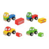 Wooden building block car Montessori educational toys Small stacking blocks DIY children's wooden car toys