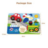 Wooden 3D puzzle cartoon vehicle cognition puzzle children's wooden toys