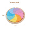 Wooden rainbow puzzle tray Children's early education stacking games Wooden mandala puzzle