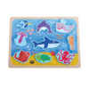 Wooden Ocean Animals Puzzle, Creative Wooden Puzzles for Kids, Suitable for Preschoolers
