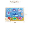 Wooden Ocean Animals Puzzle, Creative Wooden Puzzles for Kids, Suitable for Preschoolers