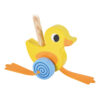 Wooden duck push rod toys children's educational push and pull walking toys develop motor skills