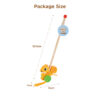 Wooden squirrel push rod toys, children's educational push and pull walking toys, develop motor skills