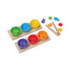 Wooden 6-piece colorful ball and bowl set color sorting toys children's Montessori toys early childhood education toys