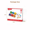Wooden 6-piece colorful ball and bowl set color sorting toys children's Montessori toys early childhood education toys