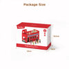 Wooden double-decker sightseeing bus toy children's early education educational red classic double-decker bus toy