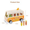 Wooden camper, Montessori toy camping caravan, children's educational toys, suitable for preschoolers