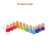 Wooden Rainbow Building Block Set Educational Peg Doll Toy with Color Sorting Game