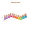 Wooden Rainbow Building Block Set Educational Peg Doll Toy with Color Sorting Game