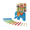 Wooden elephant balance building blocks parent-child game children's educational stacking toys