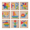 Wooden toys clip bead game bead rack game puzzle board Montessori children's educational preschool learning toys